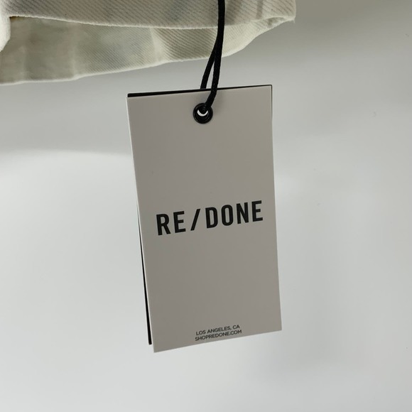 NEW RE/DONE Size X-Small Cropped Denim Trucker Jacket Sunbleach $385 msrp I11-15 - Picture 7 of 10